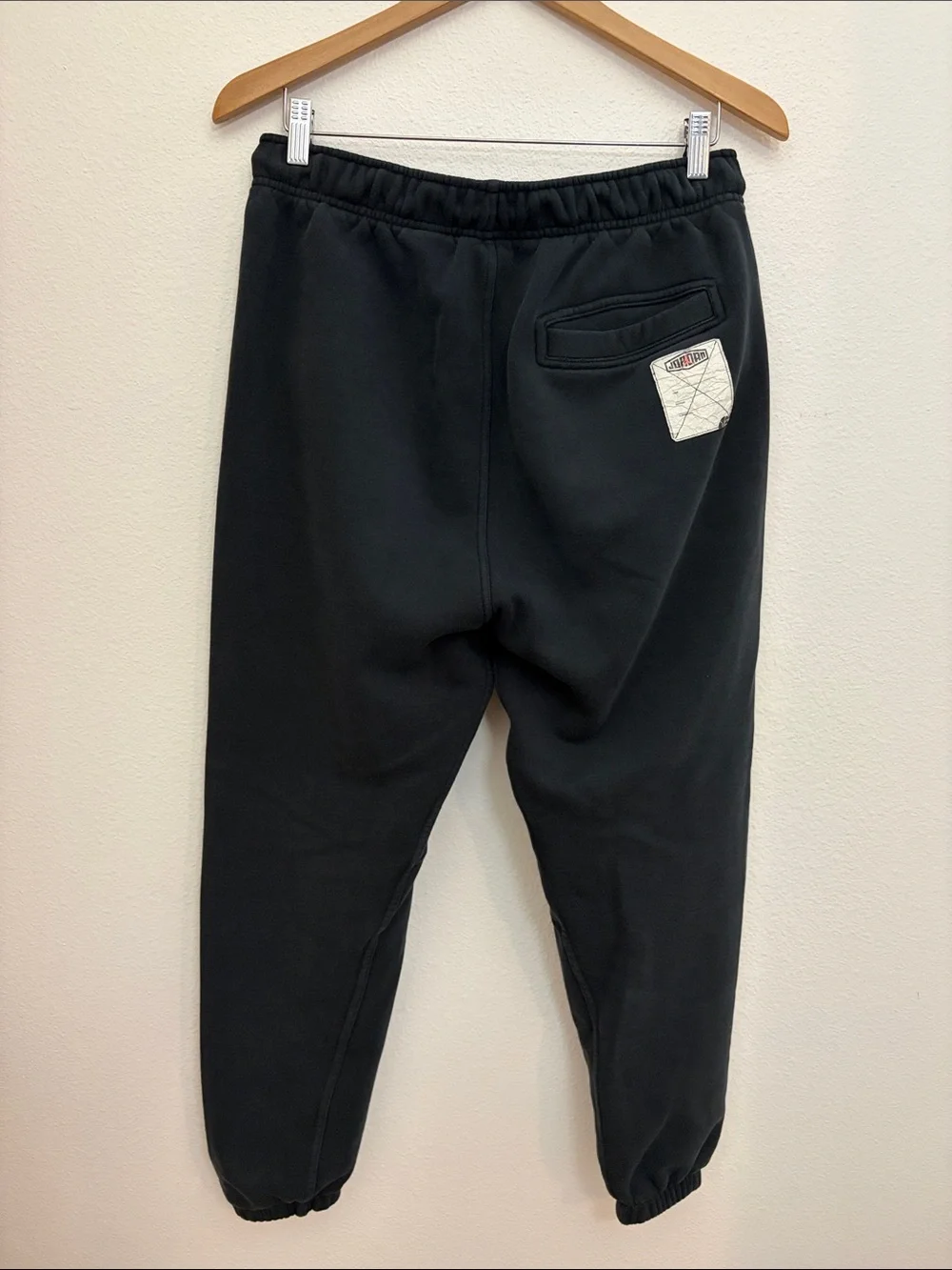 Jordan Black Jogger Sweatpants with White Jumpman & Team Graphic